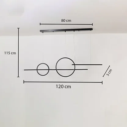 Chandelier dimensions displayed on a white background showing width height and ring size for a clear understanding of overall measurements.