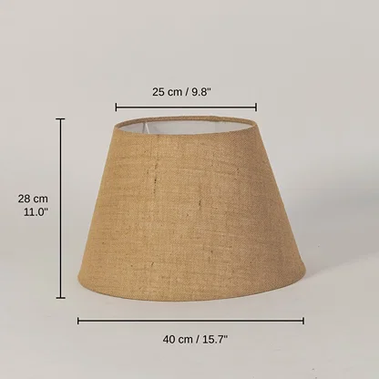 Linen Fabric Barrel Lamp shade - Beige, 28 x 25 x 40 cm (11.0 x 9.8 x 15.7 inches) dimensions