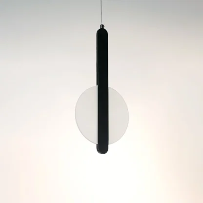 Black linear pendant light with frosted diffuser crafted for modern living spaces and minimalist interiors.