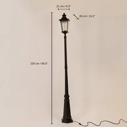 Onset Outdoor Pole Light, 226 x 21 x 26 cm (89.0 x 8.3 x 10.2 inches) dimensions