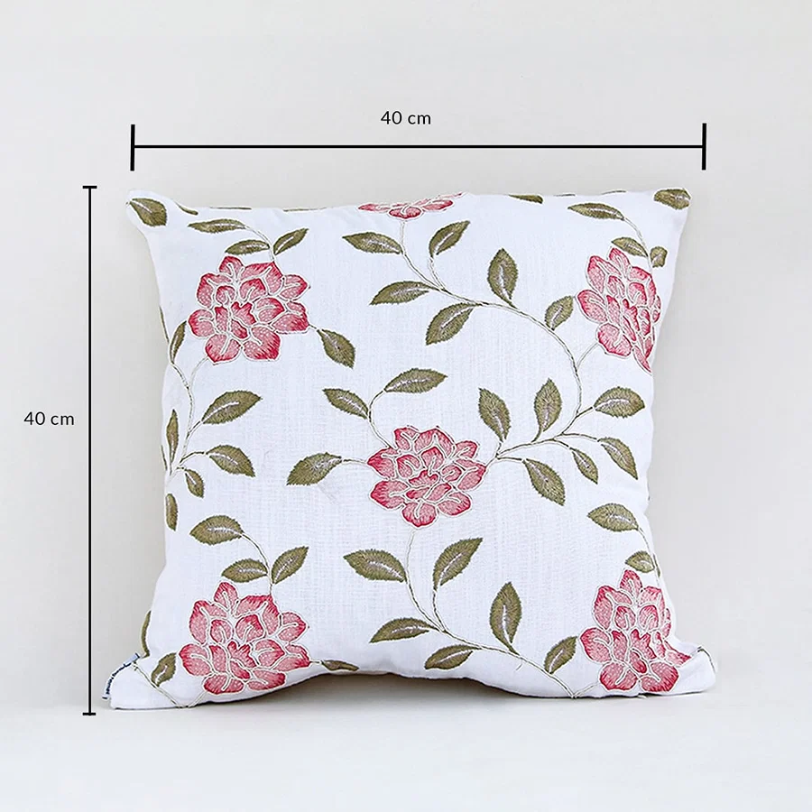 Square cushion cover measuring 40 x 40 cm suitable for sofa chair bed and living room decorative placement.