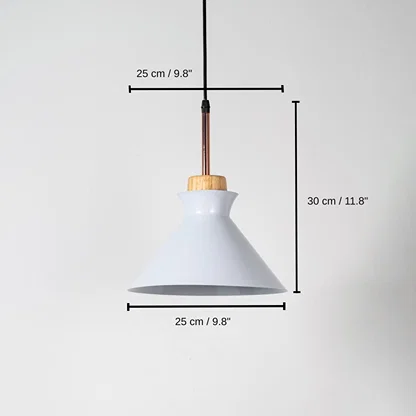 White metal pendant light, 30 x 25 x 25 cm (11.8 x 9.8 x 9.8 inches) dimensions
