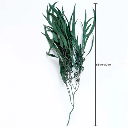 Artificial eucalyptus stem with natural green leaves 65–80 cm in height ideal for tall vases and modern nature-inspired arrangements.