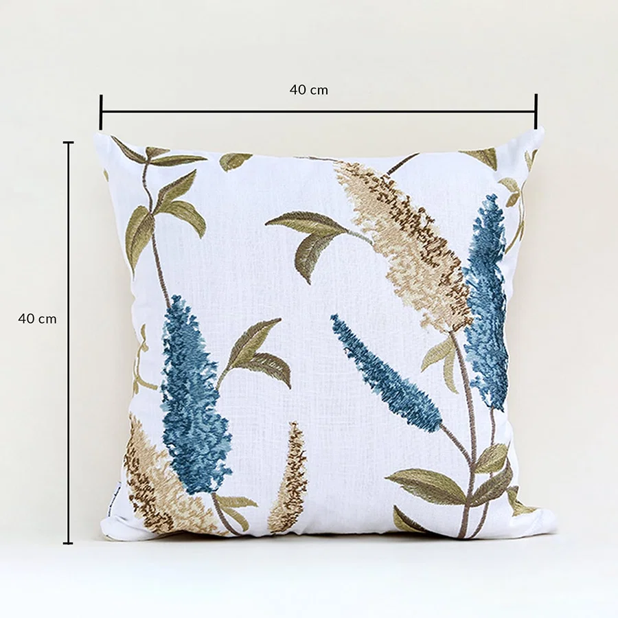 Square cushion cover measuring 40 x 40 cm suitable for sofa chair bed and living room decorative placement.