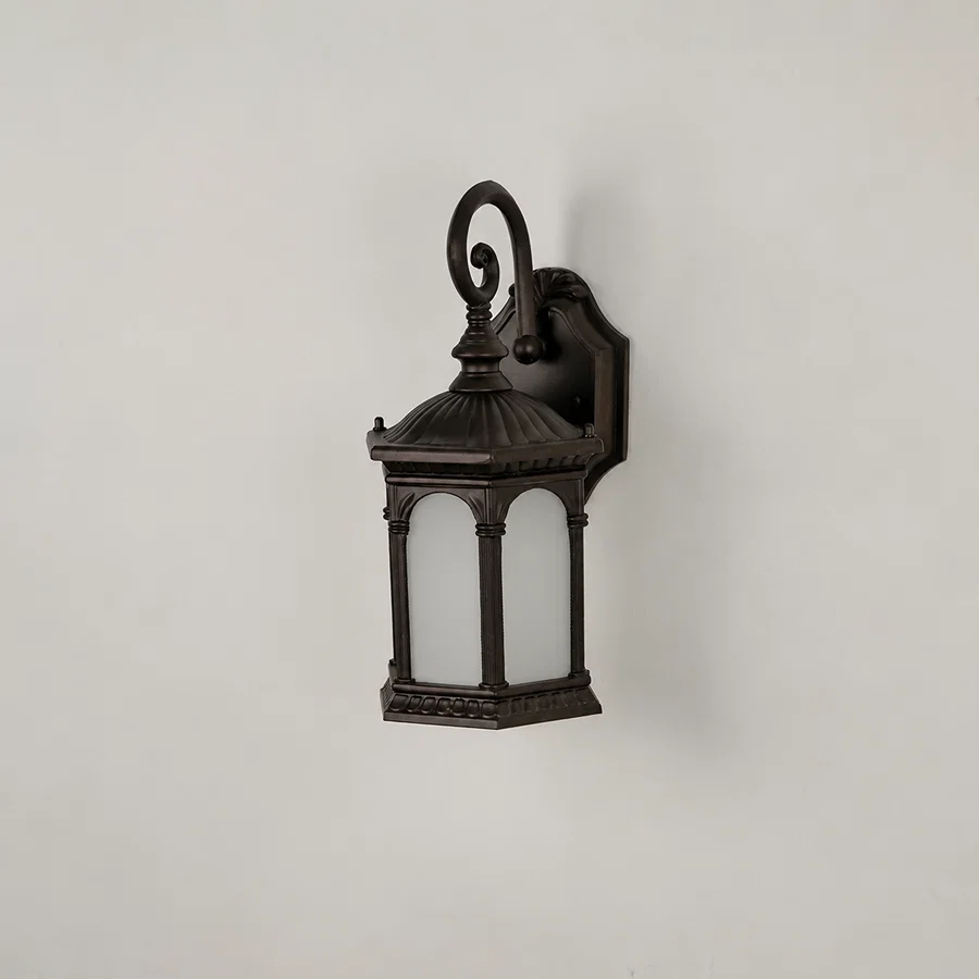 Affable Outdoor Wall Light - Brown