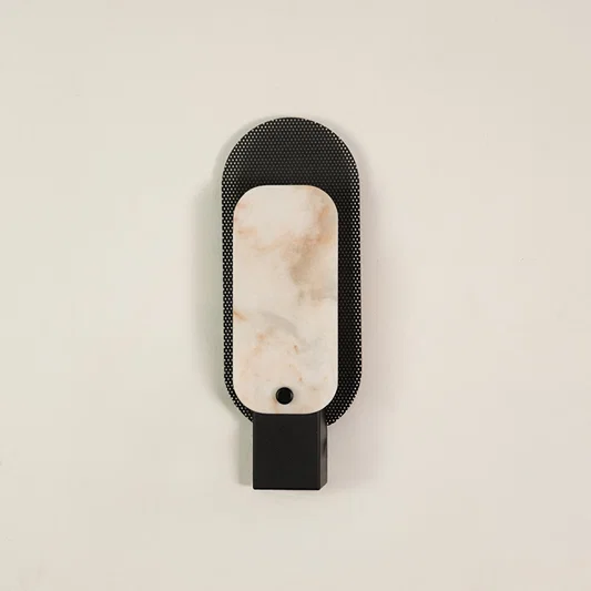 Astraea Alabaster Wall Light - Black