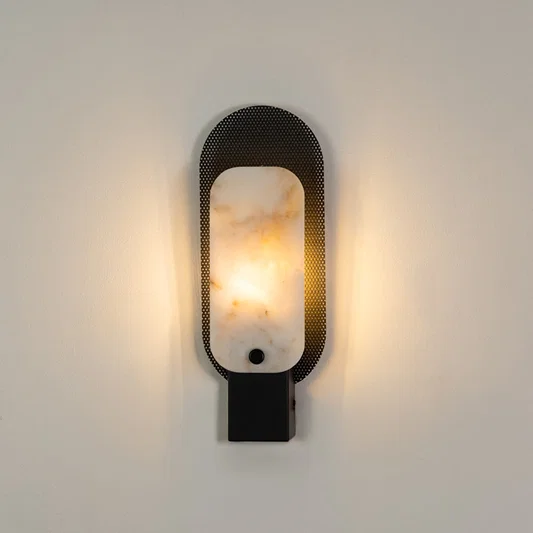 Astraea Alabaster Wall Light - Black