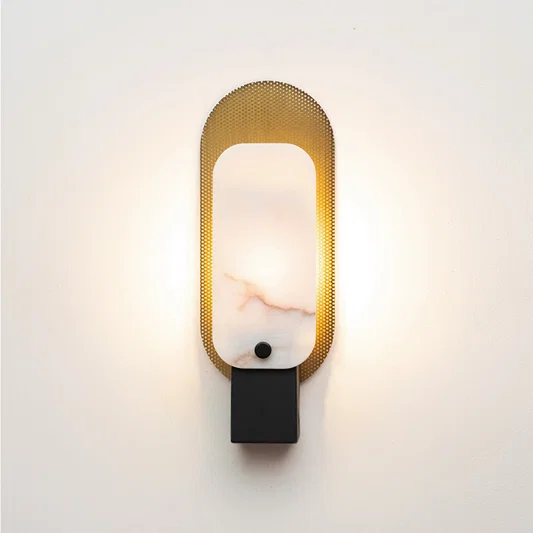 Astraea Alabaster Wall Light - Gold