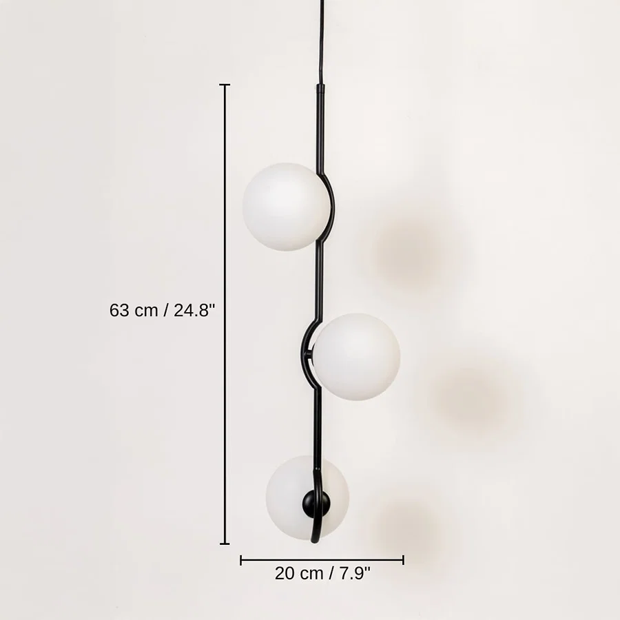 Black metal and frosted glass wall light, base 63 x 20 x 20 cm (24.8 x 7.9 x 7.9 inches), canopy 10 x 10 cm (3.9 x 3.9 inches) dimensions