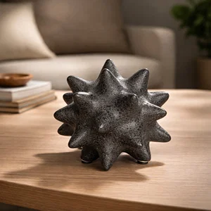 Black Atom Ceramic Sculpture