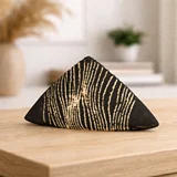 Black & White Striped Ceramic Triangle Table Decor