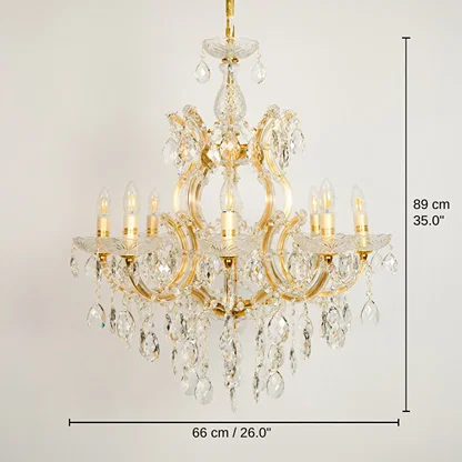 Celeste 8-Light Candelabra Chandelier, 89 x 66 x 66 cm (35.0 x 26.0 x 26.0 inches) dimensions