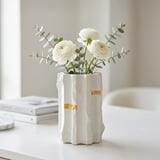 Ceramic White Table Vase - Medium