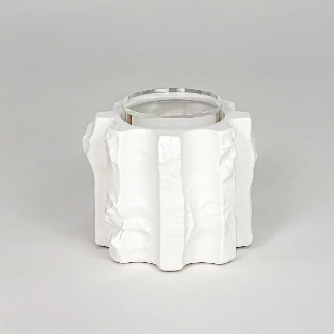 Modern white decorative flower vase isolated white background stylish ceramic vase for home decor display.