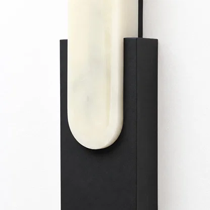 Columnus Alabaster Wall Lamp - Black