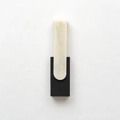 Columnus Alabaster Wall Lamp - Black