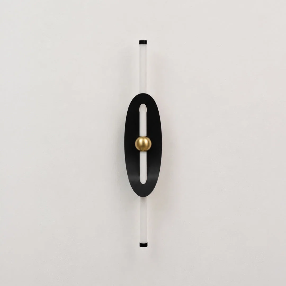 Eclipse Curved Shield Wall Light - Black