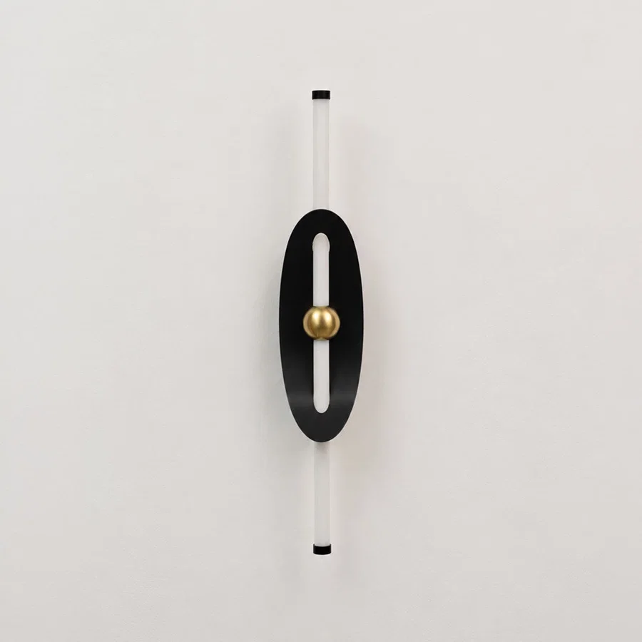 Eclipse Curved Shield Wall Light - Black