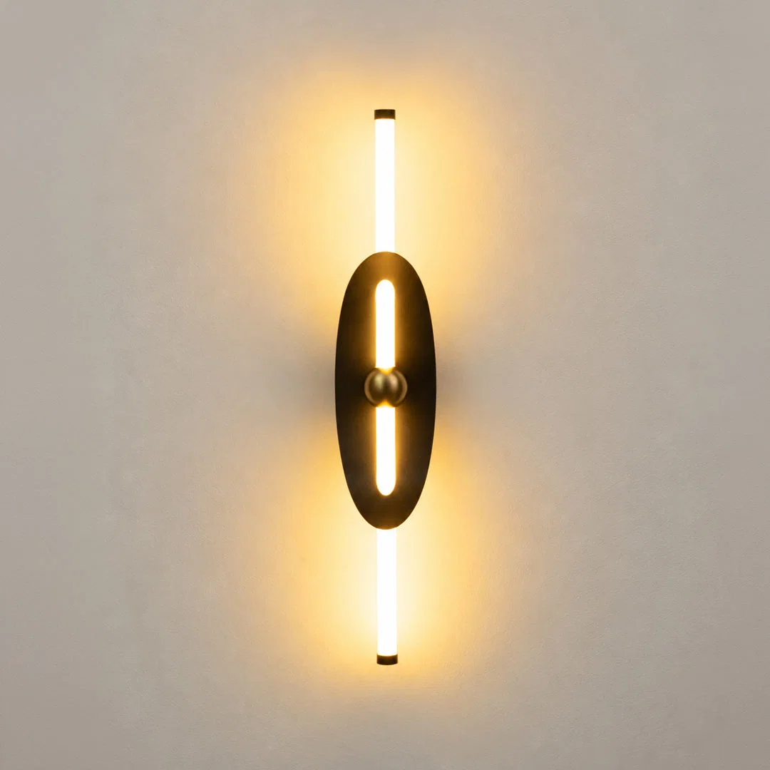 Eclipse Curved Shield Wall Light - Black