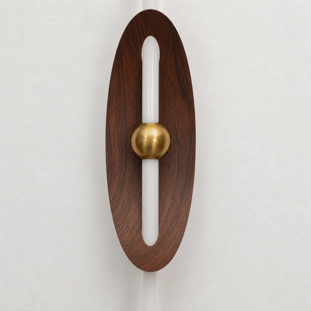 Eclipse Curved Shield Wall Light - Brown