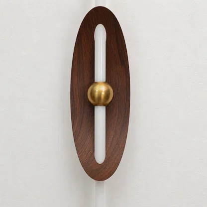 Eclipse Curved Shield Wall Light - Brown