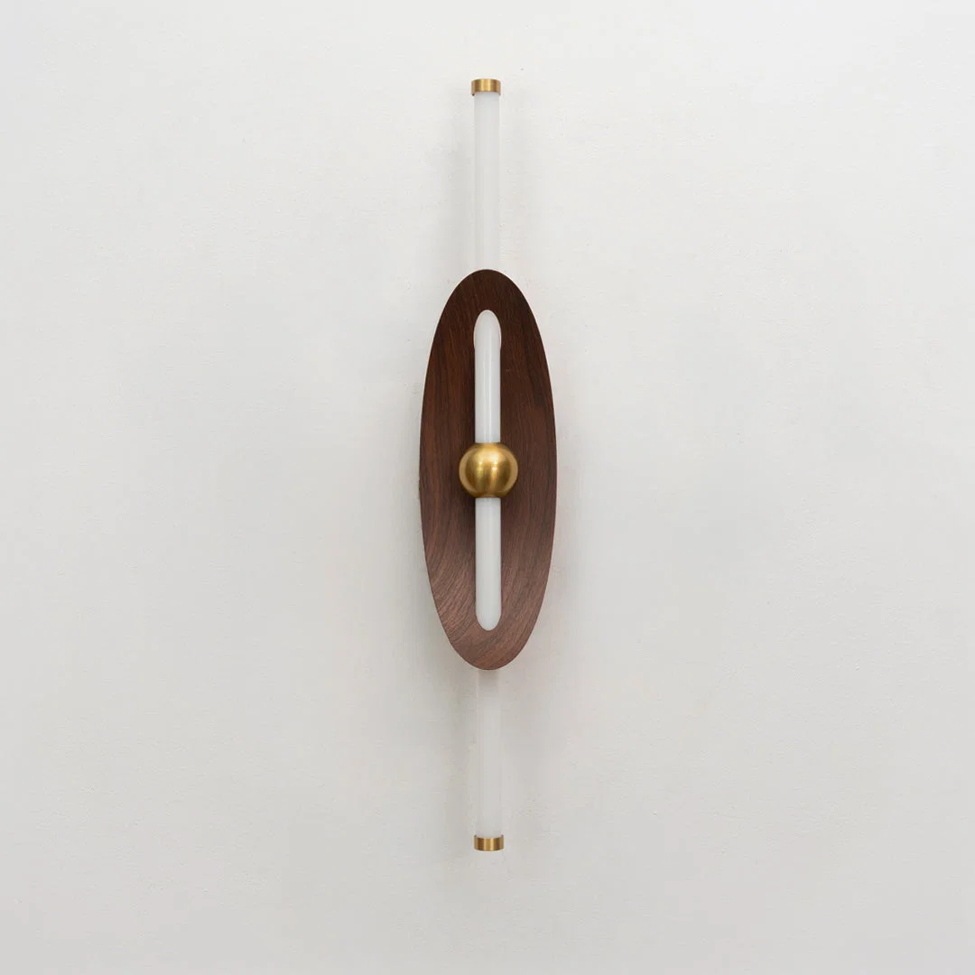 Eclipse Curved Shield Wall Light - Brown