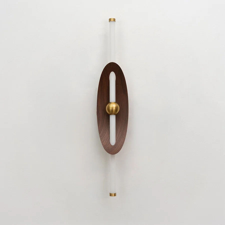 Eclipse Curved Shield Wall Light - Brown