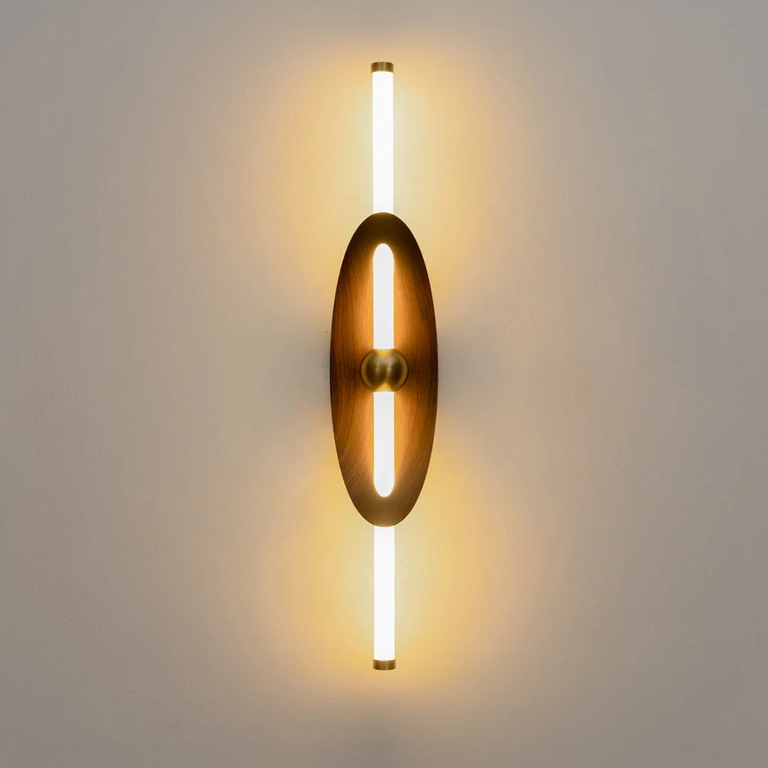 Eclipse Curved Shield Wall Light - Brown