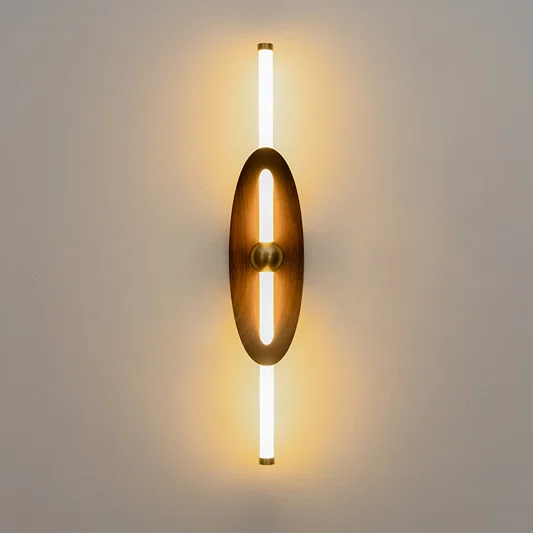 Eclipse Curved Shield Wall Light - Brown