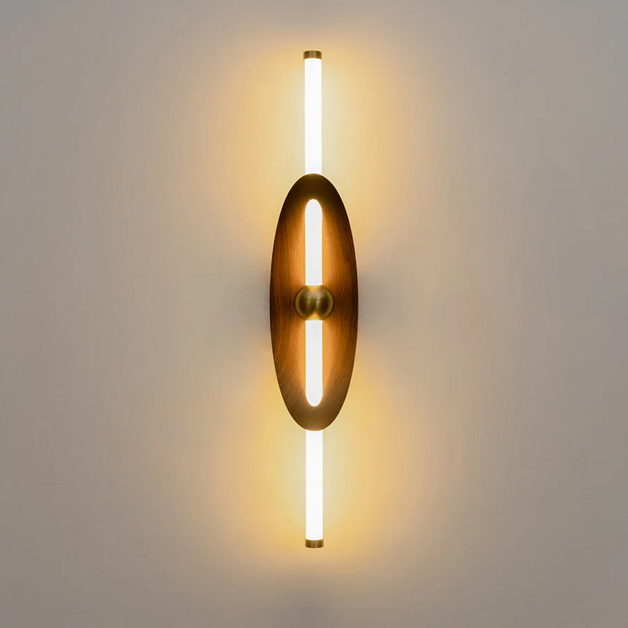Eclipse Curved Shield Wall Light - Brown