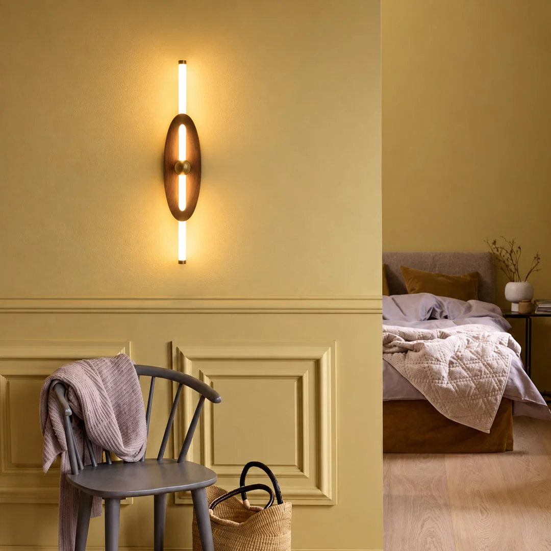 Eclipse Curved Shield Wall Light - Brown