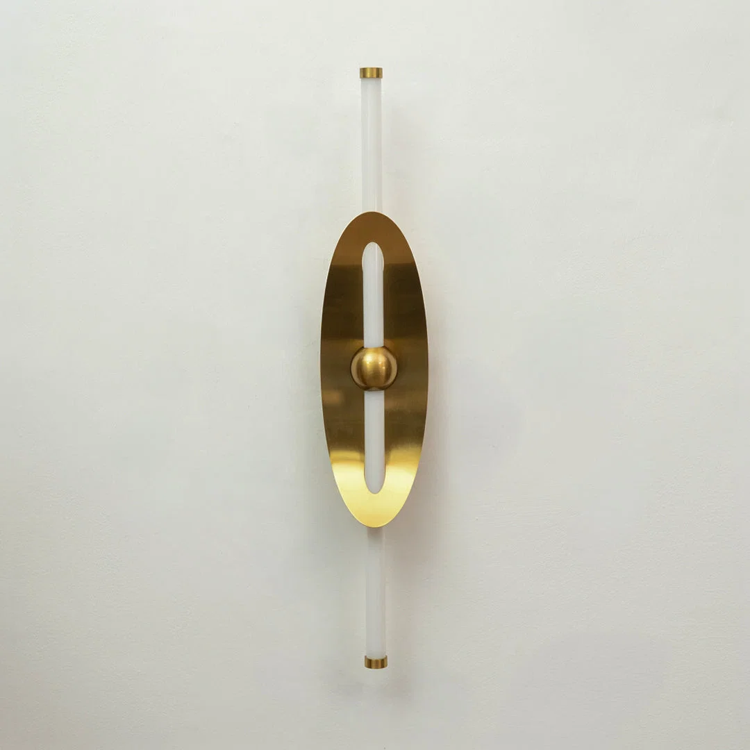 Eclipse Curved Shield Wall Light - Gold