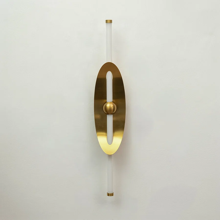 Eclipse Curved Shield Wall Light - Gold