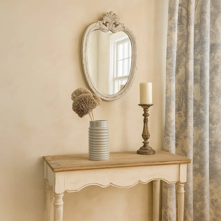Light grey ribbed ceramic vase styled in a modern interior perfect for consoles living rooms and elegant contemporary decor settings.