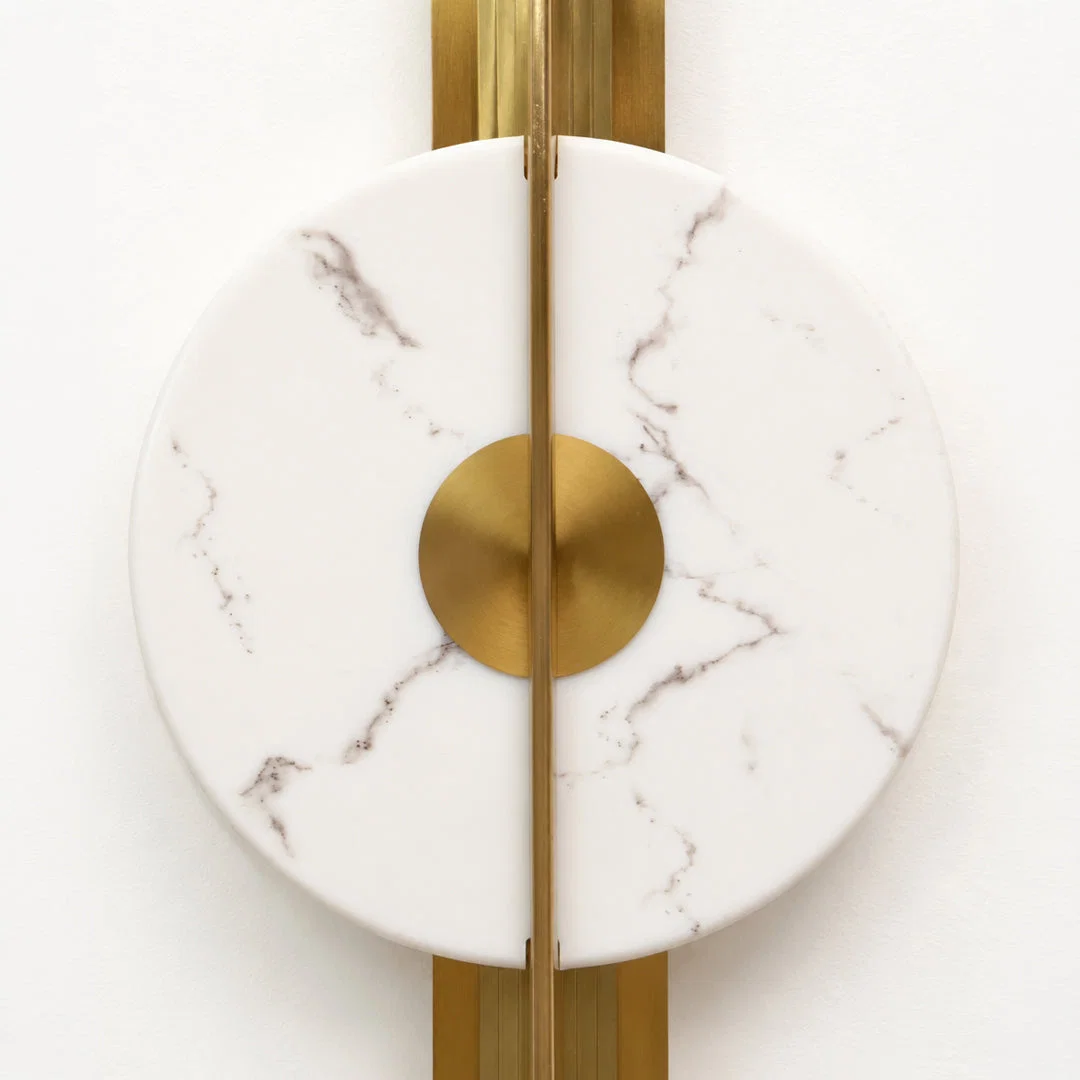 Lyra Pill-Backplate Alabaster Sconce