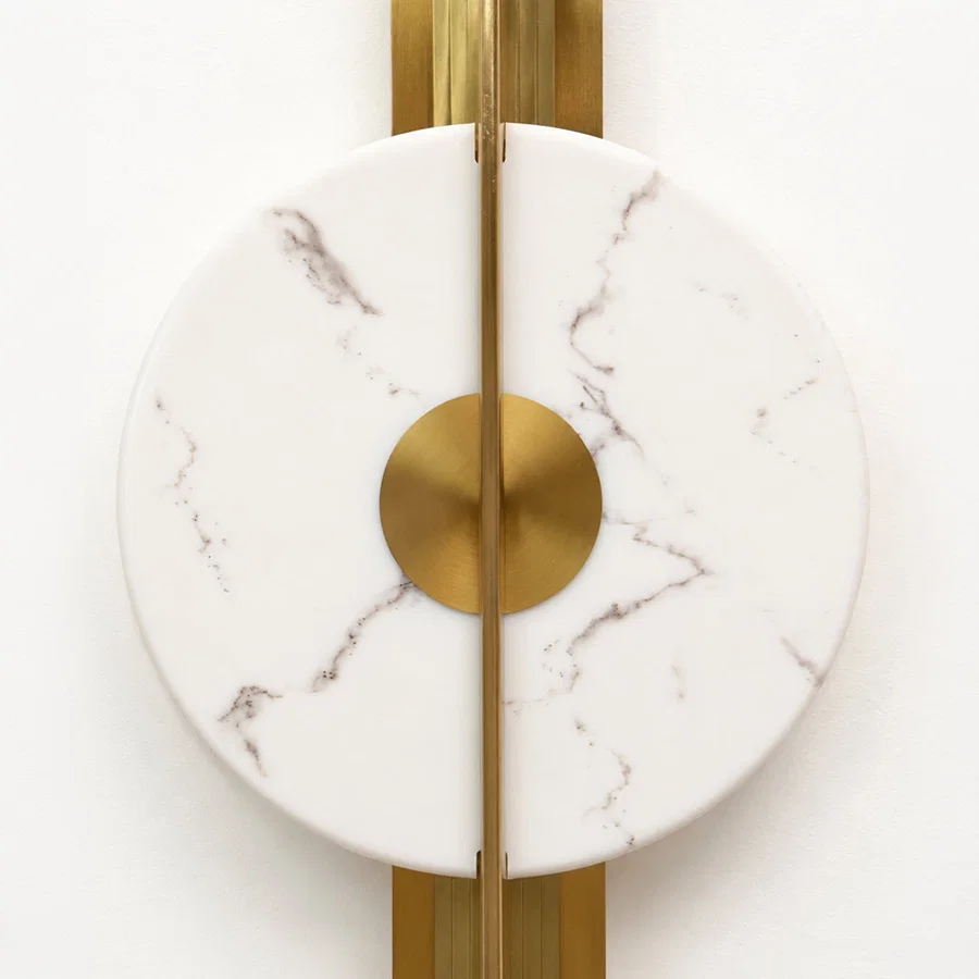 Lyra Pill-Backplate Alabaster Sconce