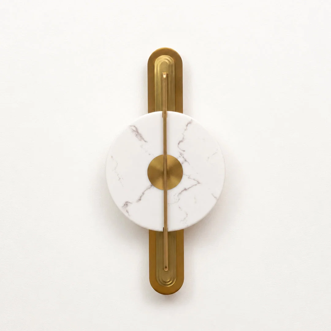 Lyra Pill-Backplate Alabaster Sconce