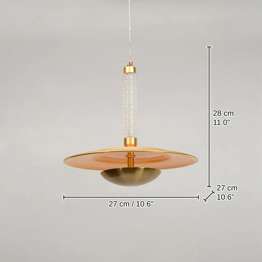 Maris Seaborn Hanging Light - Plain, 28 x 27 x 27 cm (11.0 x 10.6 x 10.6 inches) dimensions