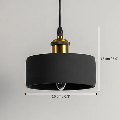 Mono Pendant Light - Black, 15 x 16 x 16 cm (5.9 x 6.3 x 6.3 inches) dimensions