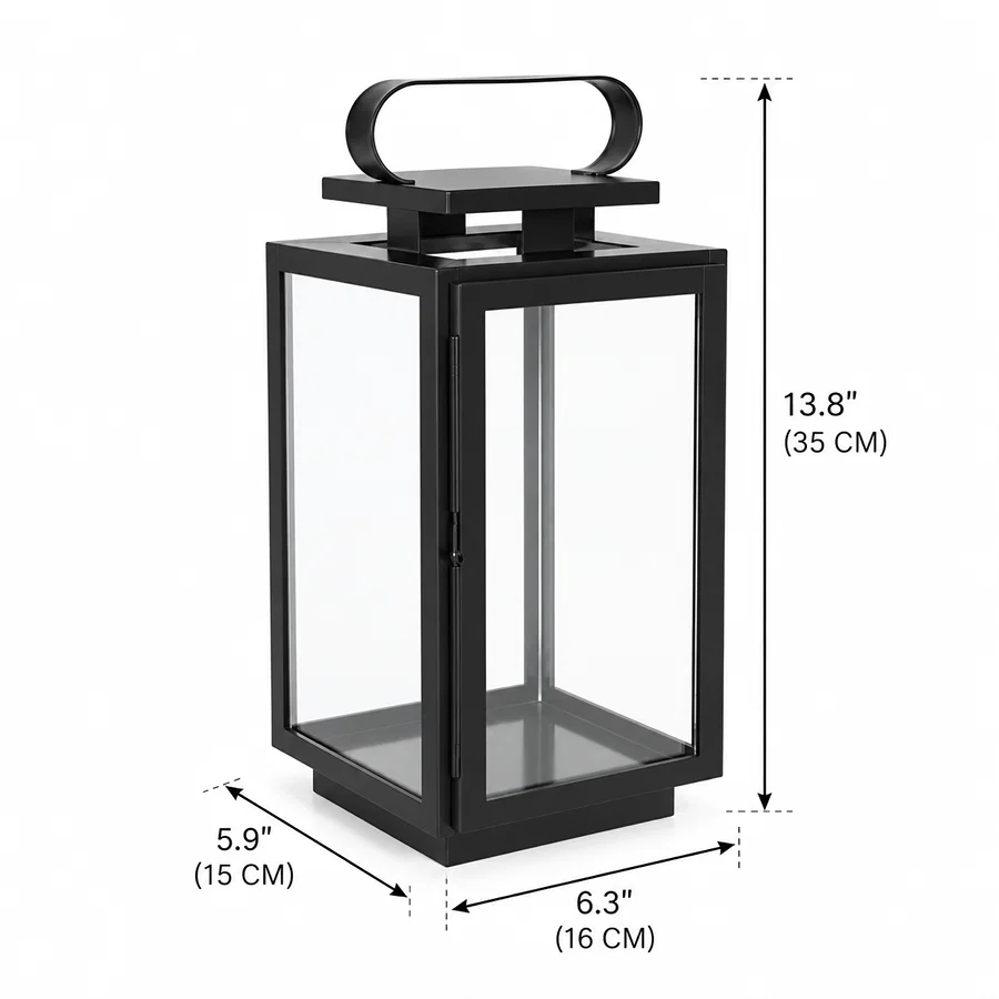 Nebula Tower Metal Lantern - Medium