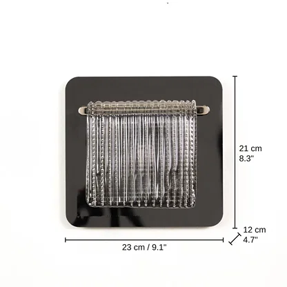Prism Glass Square Wall Sconce, 21 x 23 x 12 cm (8.3 x 9.1 x 4.7 inches) dimensions