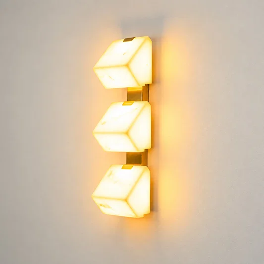 Prisma 3-Light Alabaster Wall Light