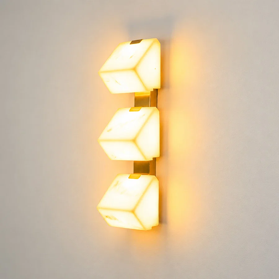 Prisma 3-Light Alabaster Wall Light