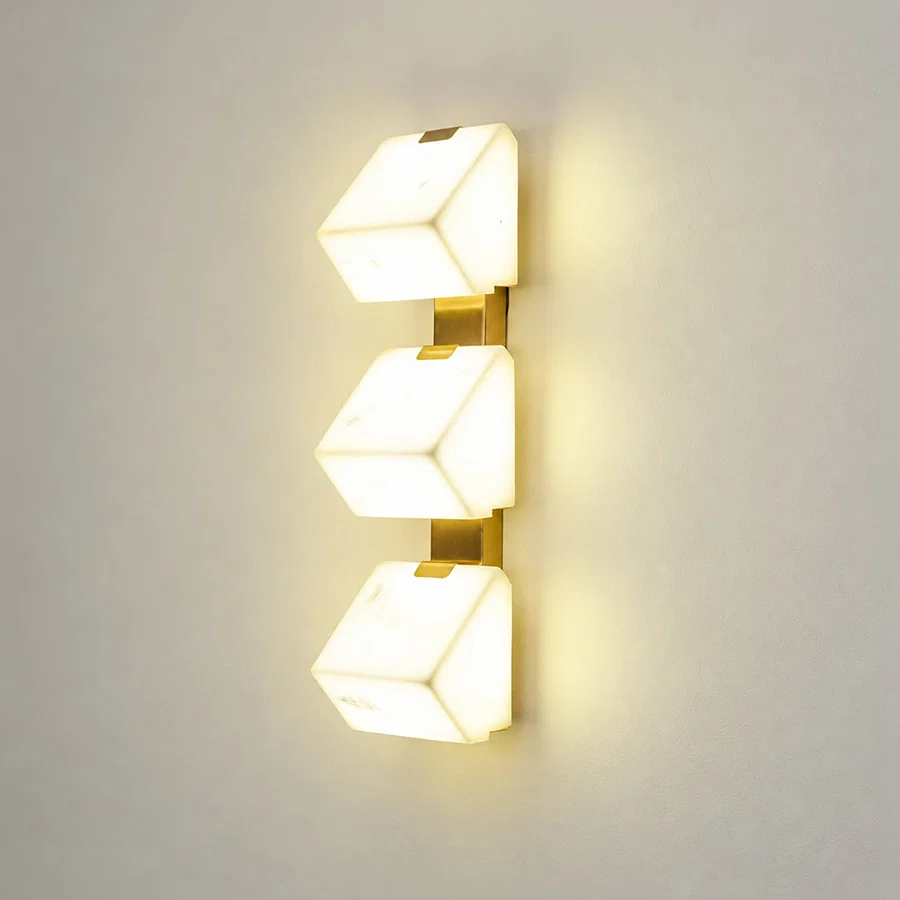 Prisma 3-Light Alabaster Wall Light