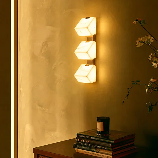 Prisma 3-Light Alabaster Wall Light