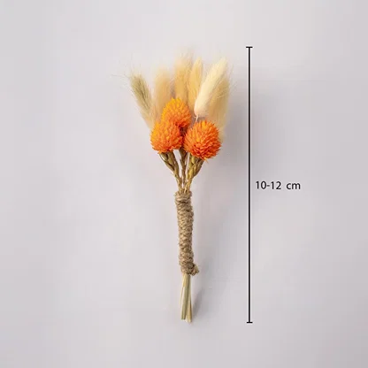 Dimension image of roseus boutonniere for elegant home interior decor styling and modern room tabletop decoration setup.