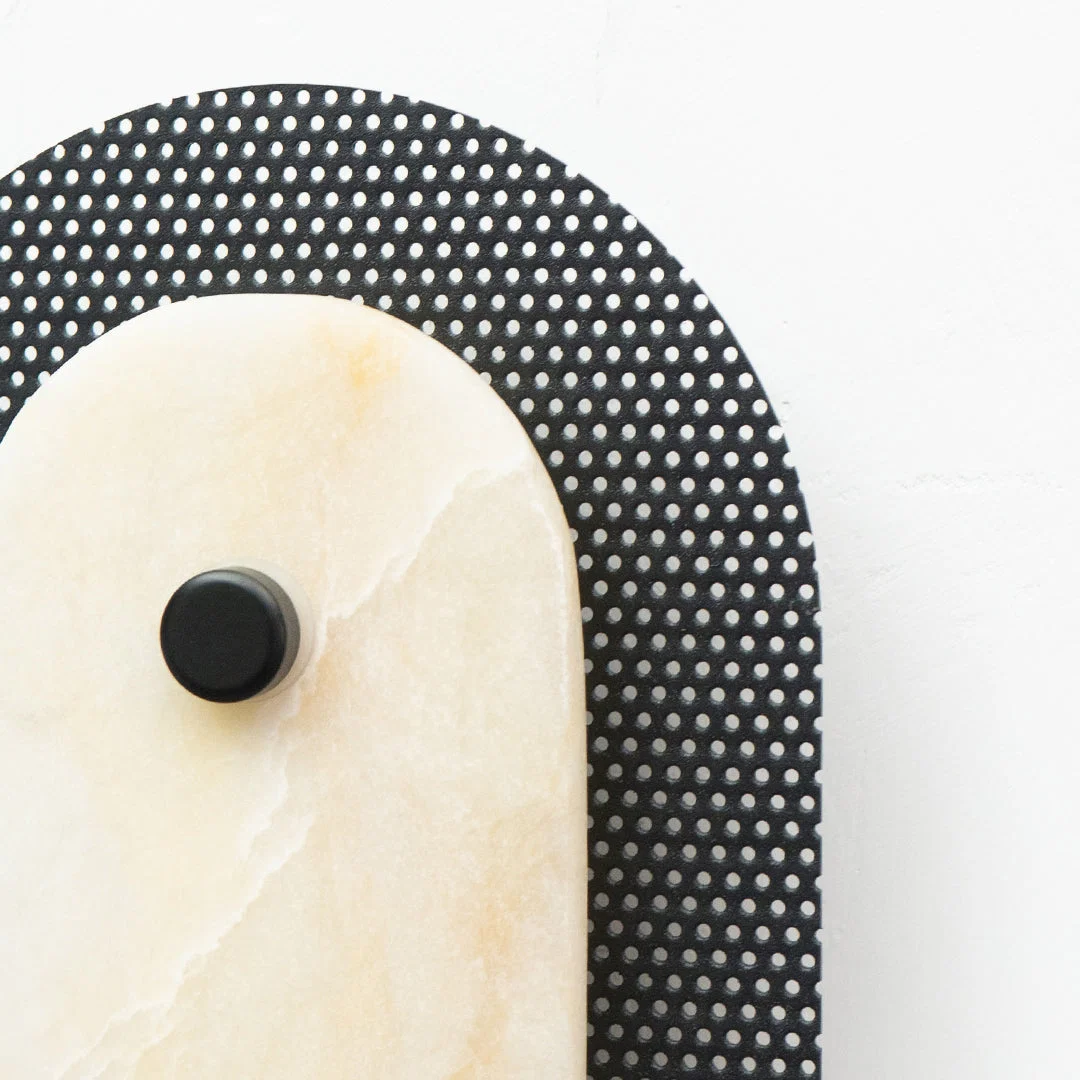 Solstice Alabaster Wall Sconce - Black