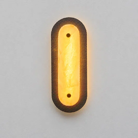 Solstice Alabaster Wall Sconce - Black