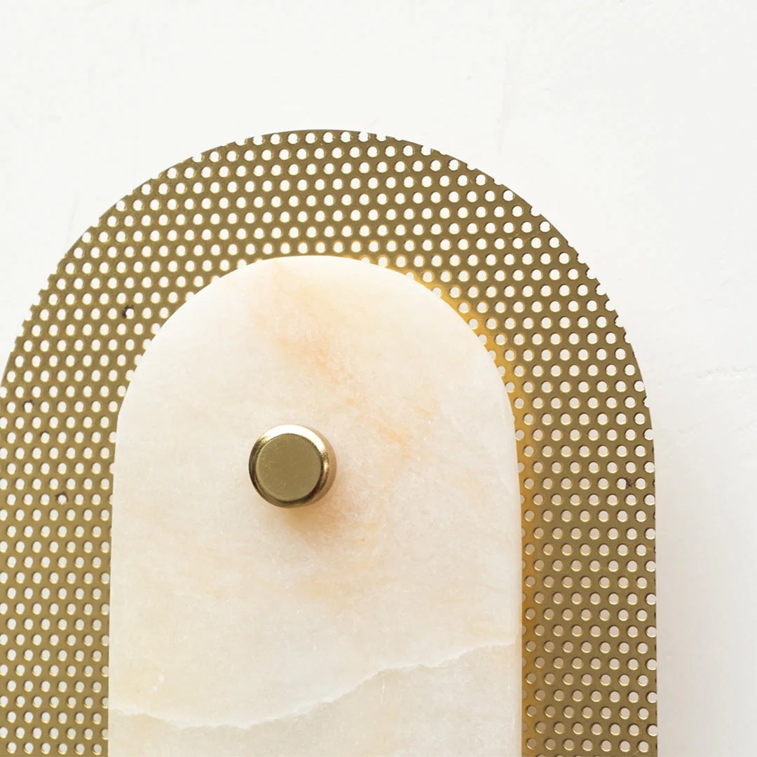Solstice Alabaster Wall Sconce - Gold
