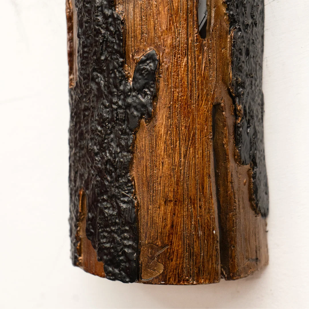 Sylva Wood Bark Wall Sconce